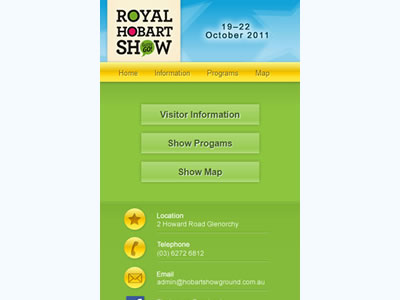2011 Hobart Show Mobile Site