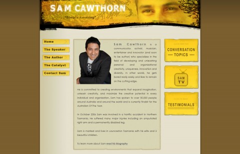 Sam Cawthorn’s Official Website 2009