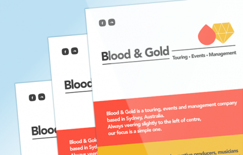 Blood and Gold – Landing Page