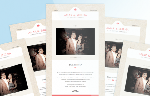 Amar and Shilna’s Wedding Invite – MailChimp Template