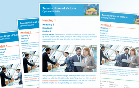 Tenants Union Victoria – MailChimp Template