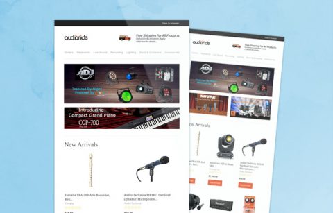 Audioride eStore Newsletter – MailChimp Template